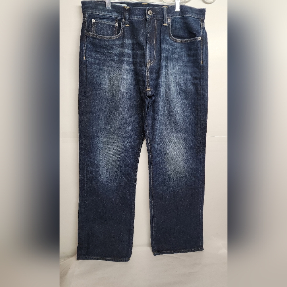 Gap 1969 New Loose Fit Vintage Mens Blue Denim 100% Cotton Jeans 34/32 NWT